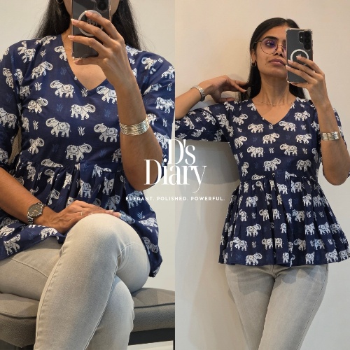 ELEPHANT PRINT TOP