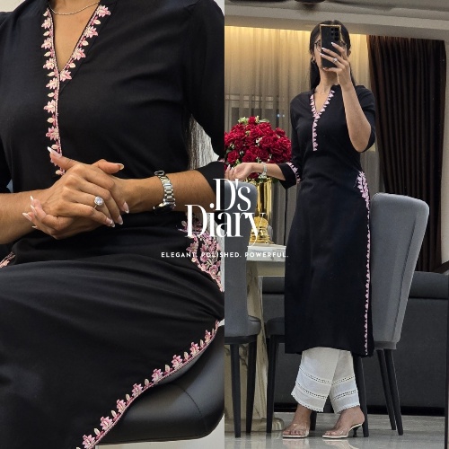 BLACK RAYON KURTI