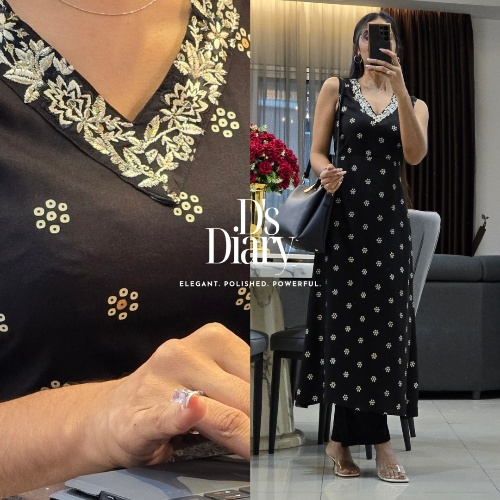 NOCTURNE BLACK KURTI