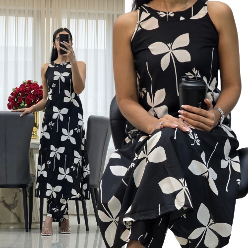 BLACK FLORAL CO-ORD SUIT